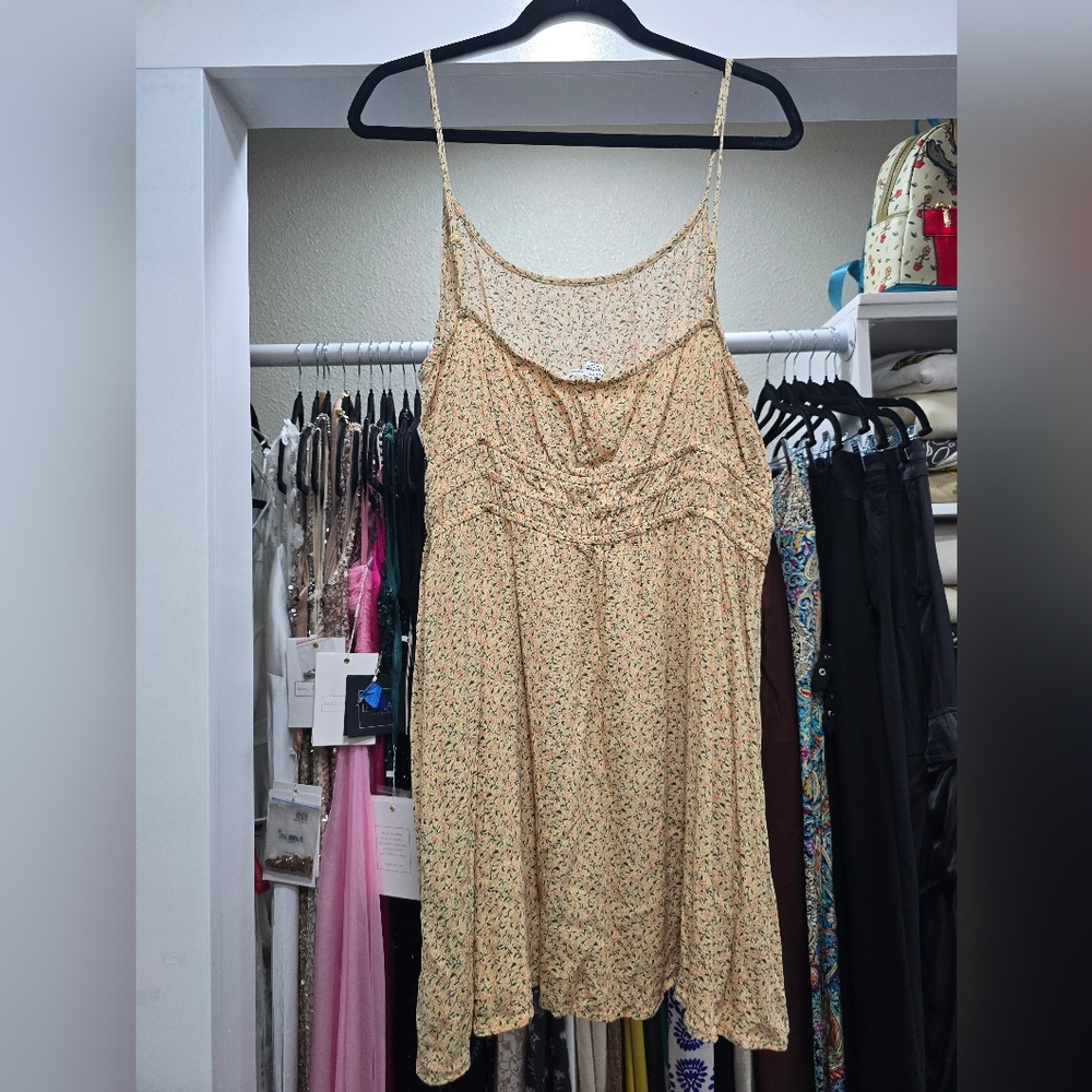 American Eagle Outfitters Butter Yellow Spaghetti Strap Sundress - Picture 6 of 9